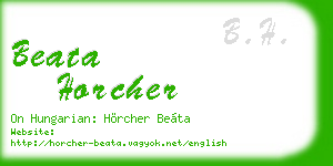 beata horcher business card